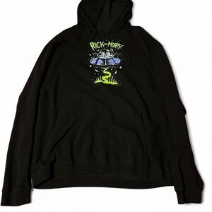 Rick and Morty Black Graphic Hoodie